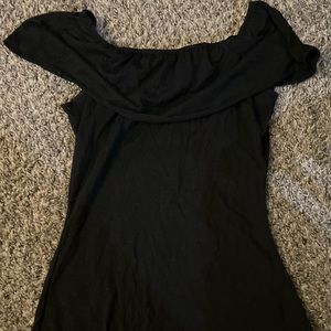 Size Small, Unknown Brand. Black Cotton Bodysuit Shirt